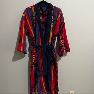 VTG men’s Cambridge Classics South Western Aztec Tribal Pattern Thick Robe OS